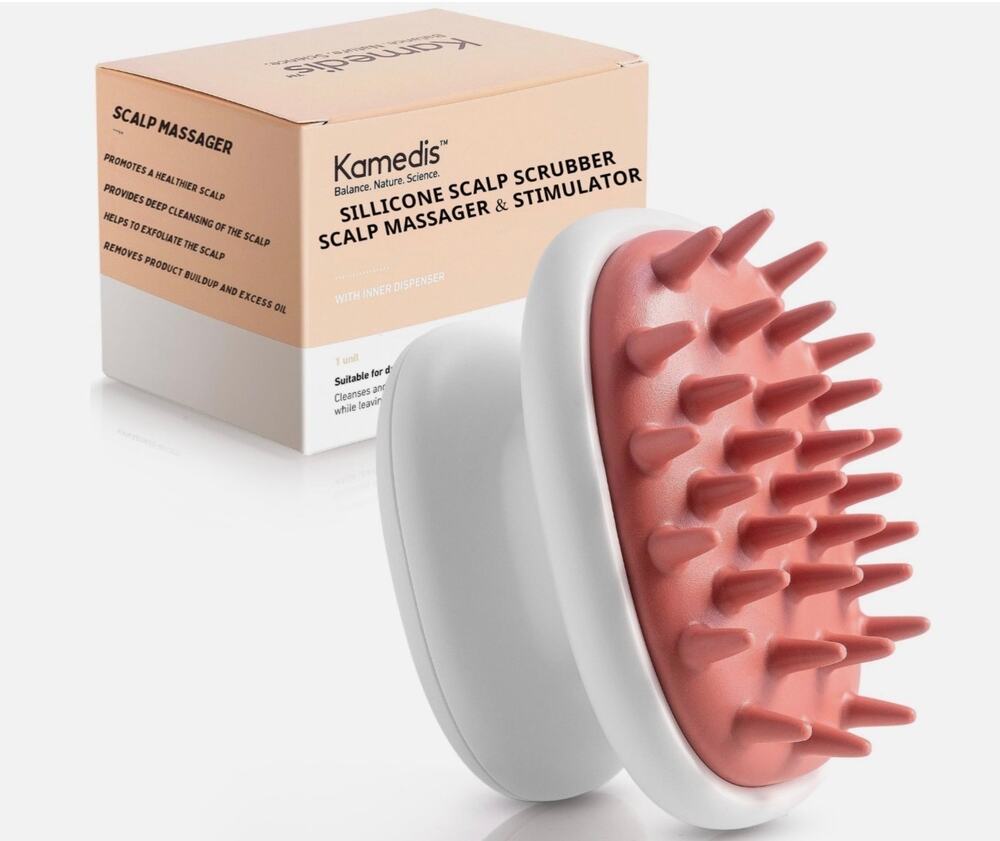 KAMEDIS Scalp Massager Brush - Silicone Gentle Scalp Scrubber, Exfoliator